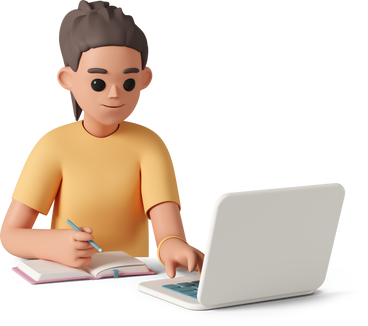 Woman taking notes